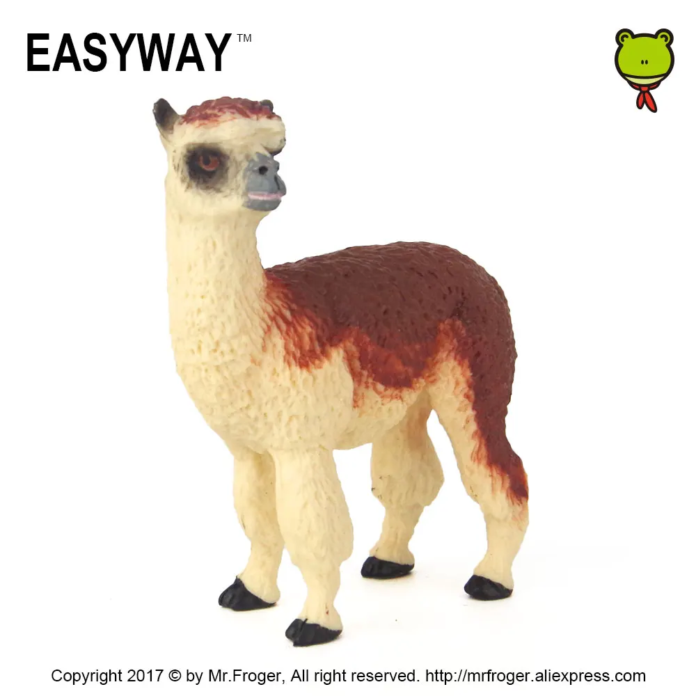 Фигурки героев фигурок зоопарка EASYWAY альпака пластиковые модели животных милые