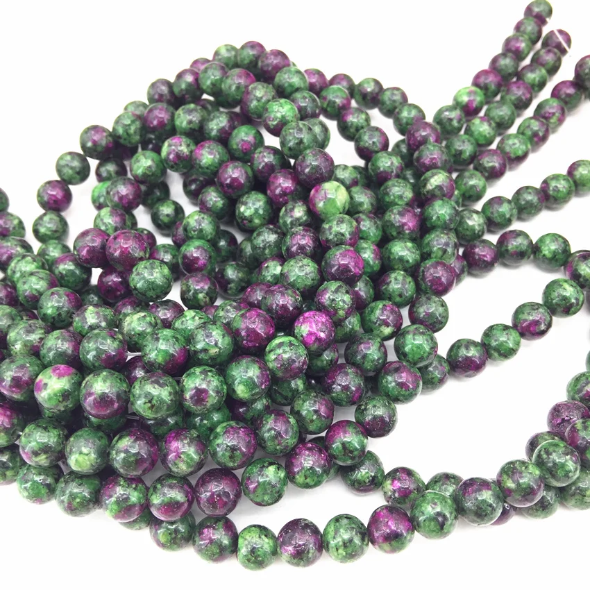 Хит продаж 8 мм милый красный зеленый смешанный цвет камень циркоит круглые