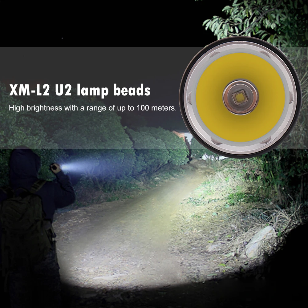 BORUiT 2000LM T41 XM L2 U2 светодиодный фонарик для дайвинга подводный 60 м фонарь плавный