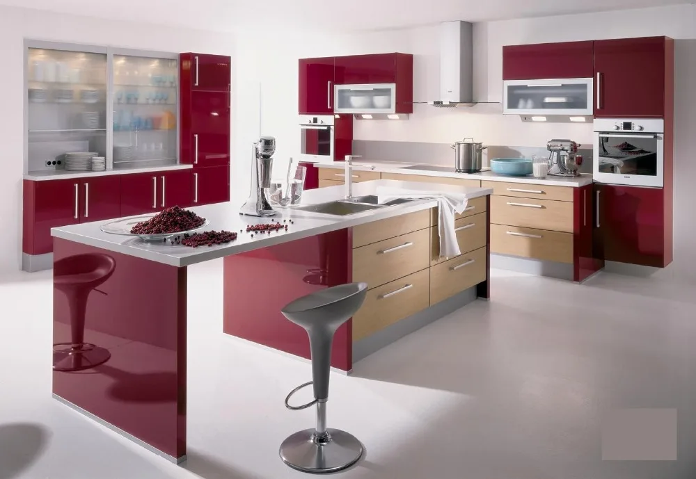 Удивительный кафе бар акриловая твердая поверхность Бука Деревянный кухонный