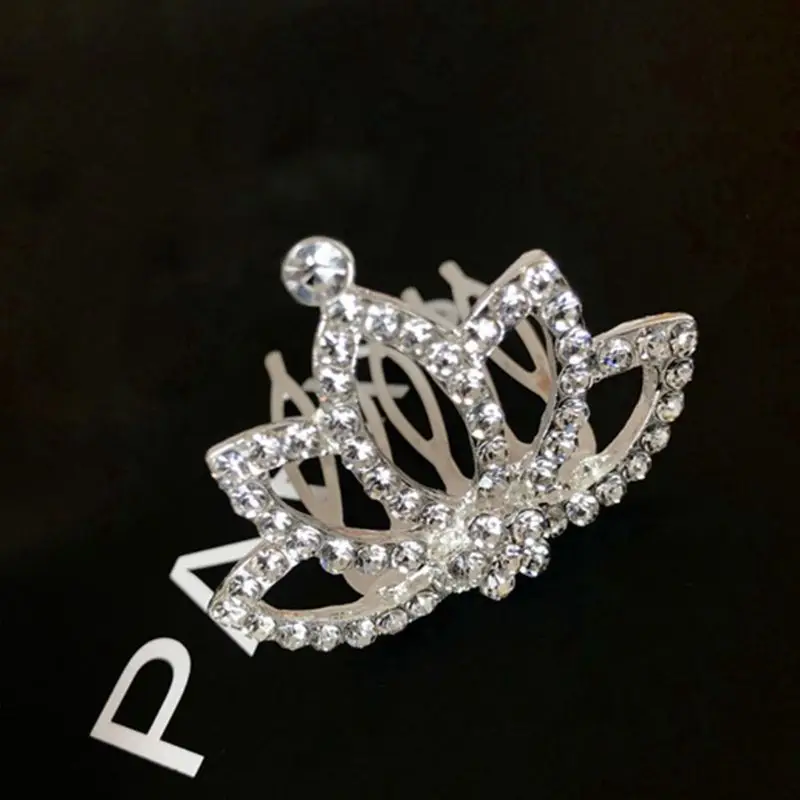 Детская блестящая корона со стразами для девочек заколка волос принцесса с