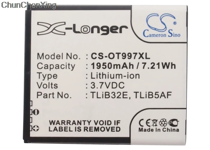Cameron Sino 1950mAh аккумулятор TLiB5AF для Alcatel Linkzone MW41 MW41TM 4G|Цифровые аккумуляторы| |