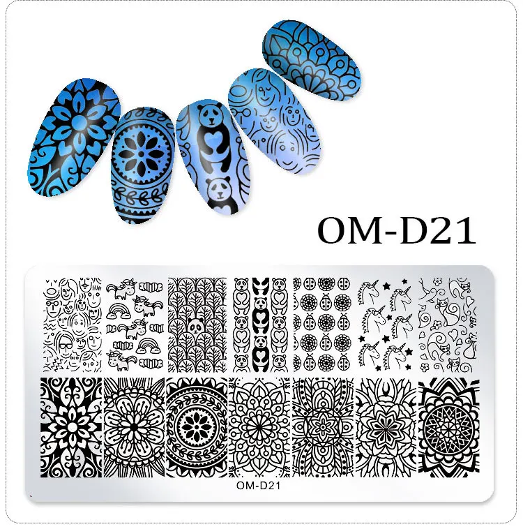 1Pc Nail Stamping Plates Lace Flower Animal Geometry Pattern Nail Art Stamp Stamping Template Image Plate Stencil Manicure Tools