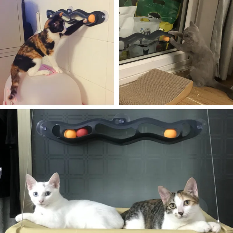 Интерактивная игрушка для кошек трек скользящий мяч смешные и котят игровые мячи