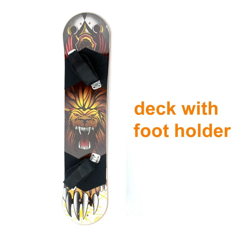 Deck with holder " x 37" Горный скейтборд палуба 10 слоев внедорожных бамбуковых палуб Лонгборд с держателем для ног взрослый скейтборд без грузовика - Цвет: Deck with holder