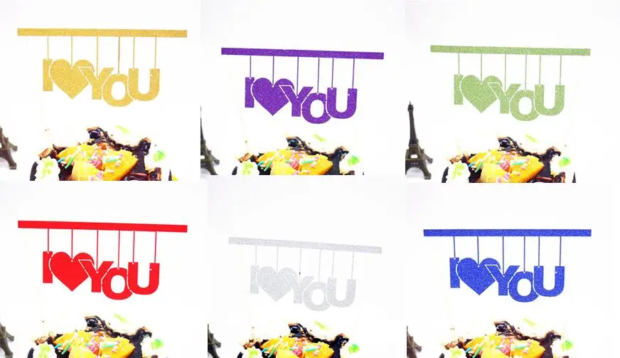 1 шт. флаг для торта разных цветов Я люблю тебя|for wedding|love cake toppercake topper |