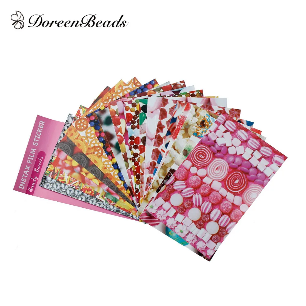 DoreenBeads бумажная многоцветная пленка для творчества наклейки с декором животные