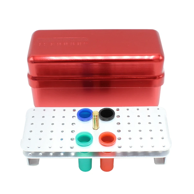 60 отверстий коробка для зубных боров алюминиевая дезинфекции чехол