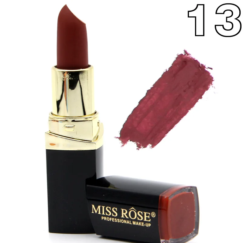 MISS ROSE 3D Фантастическая матовая минеральная губная помада бархатная матовая 24 цвета помада для губ Водонепроницаемый увлажняющий длинный прочный batom