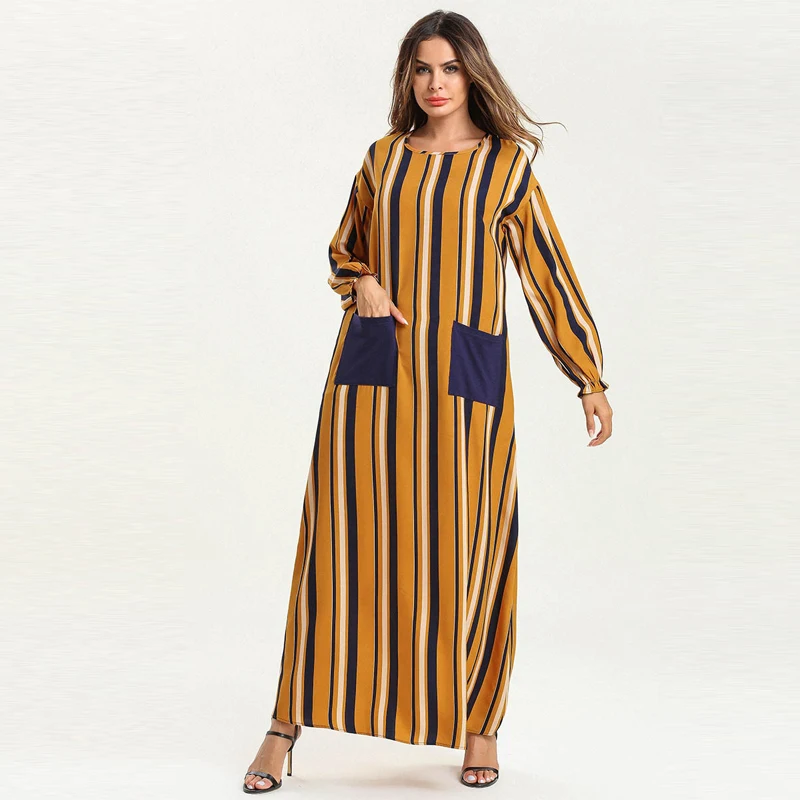 Кафтан абайя Дубай Турция хиджаб мусульманское платье Caftan Marocain Рамадан Абая для
