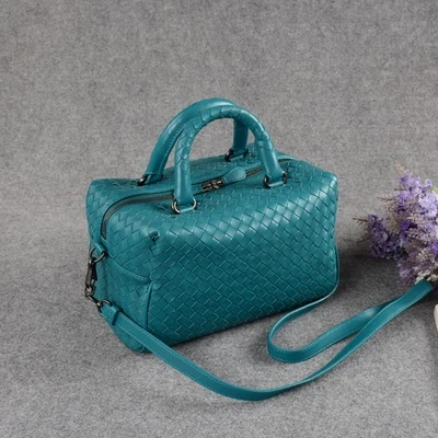 Peacock Blue Сумка bolsa feminina, фирменная новинка, модная женская сумка-тоут с подушкой, сумка, высокое качество, овчина, тканые сумки через плечо - Цвет: Peacock Blue