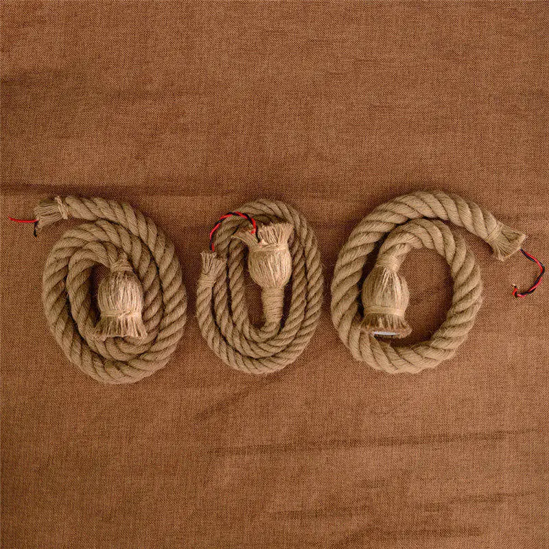 LAIDEYI 1 м винтажные веревочные подвесные светильники Лофт креативная промышленная