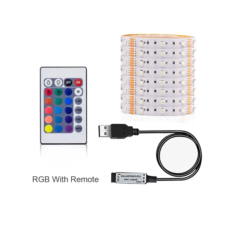 Светодиодная лента USB RGB 5 В ПК 3528 50 см 1 м светодиодный светильник s не является
