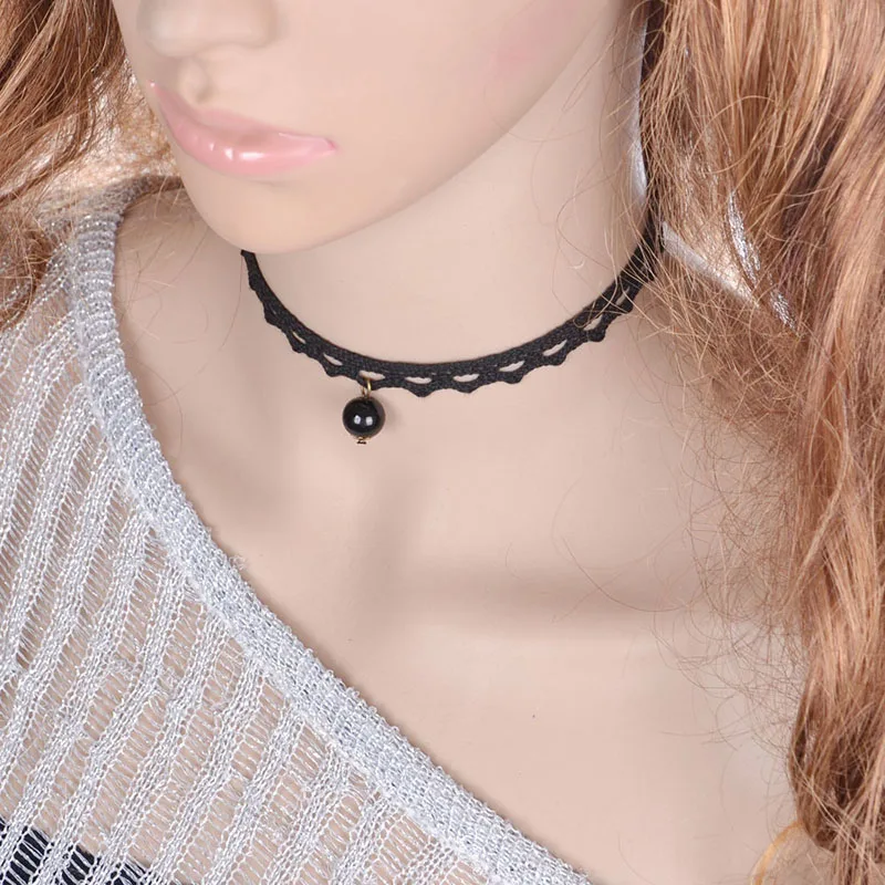 Шарм круглый полый кружева Chokers ожерелья для Для женщин пикантные цинковый сплав