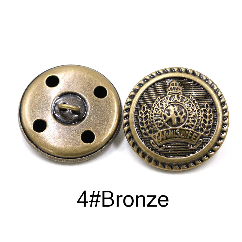 Bronze 4 Sale 10PCS/Lot DIY Coat Golden Silvery Classic For Jeans Popular Clothing Accessories High Quality Bronze Button - Цвет: Bronze 4