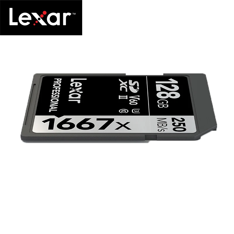 100% оригинал Lexar 1667x sd карта до 250 МБ/с./с флэш памяти 128 ГБ V60 UHS II U3 высокоскоростная