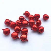 500pcs 12mm red christmas jingle bells keychain charms lacing bell xmas baubles santa diy embellishments crafts