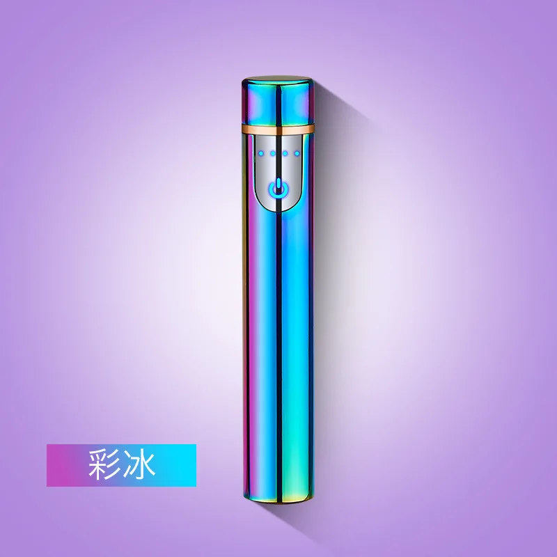 Цилиндрическая мини USB перезаряжаемая Проводная Зажигалка сенсорный датчик