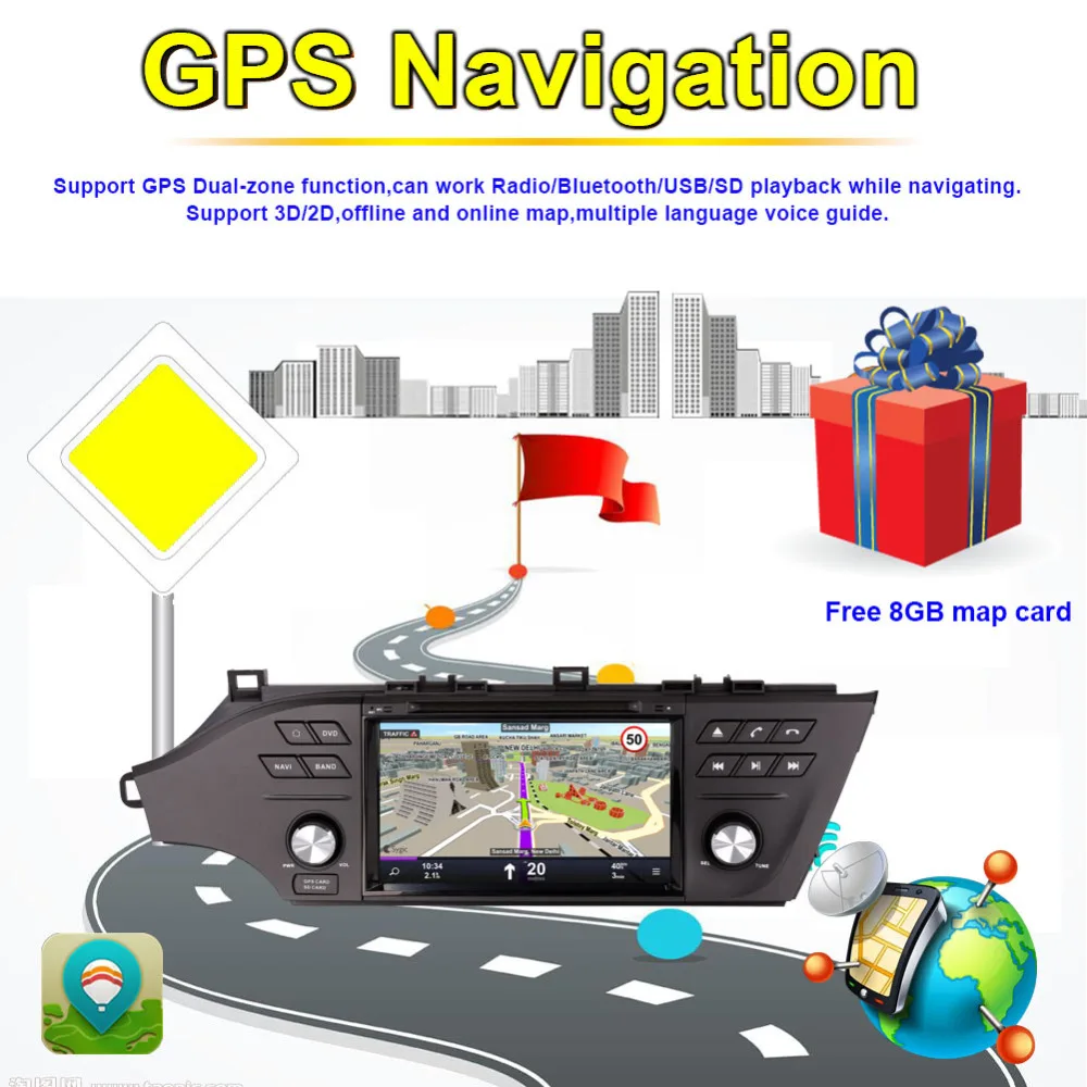 4 ГБ ОЗУ Android 8 0 Автомобильный GPS навигатор для Toyota Avalon 2014-DVD мультимедийный плеер
