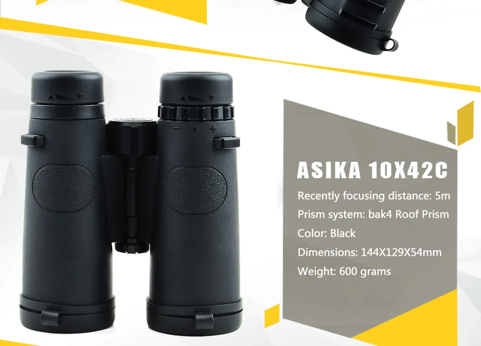 Бинокль Asika 10x42, телескоп, Открытый военный Стандартный класс, мощный низкий светильник, бинокль ночного видения, HD