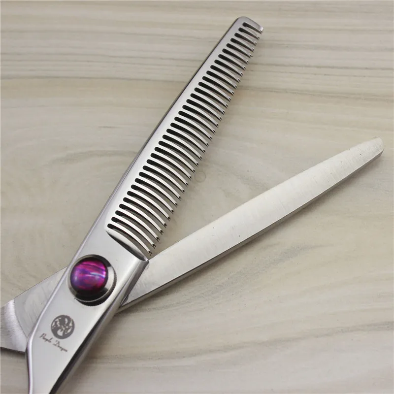 Purple Dragon 5.5 inch Professional Hairdressing Scissors Pattern Handle High Quality Titanium Salon Cutting Barber Shear | Красота и