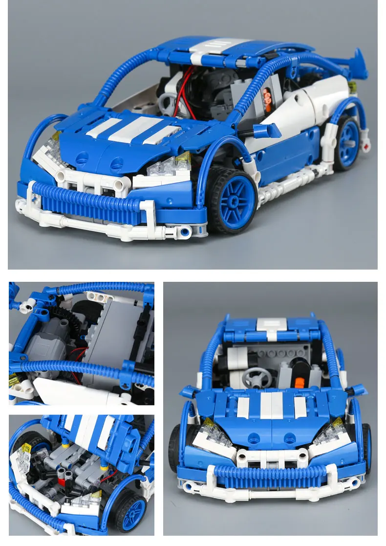 DHL 20053& 20053B натуральная техническая серия хэтчбек Тип R Набор MOC-6604 строительные блоки кирпичи развивающие детские Машинки Игрушки