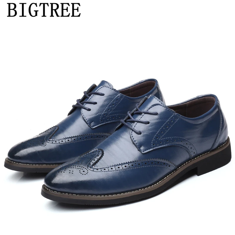 Обувь с перфорацией типа броги Мужская классическая официальная обувь из
