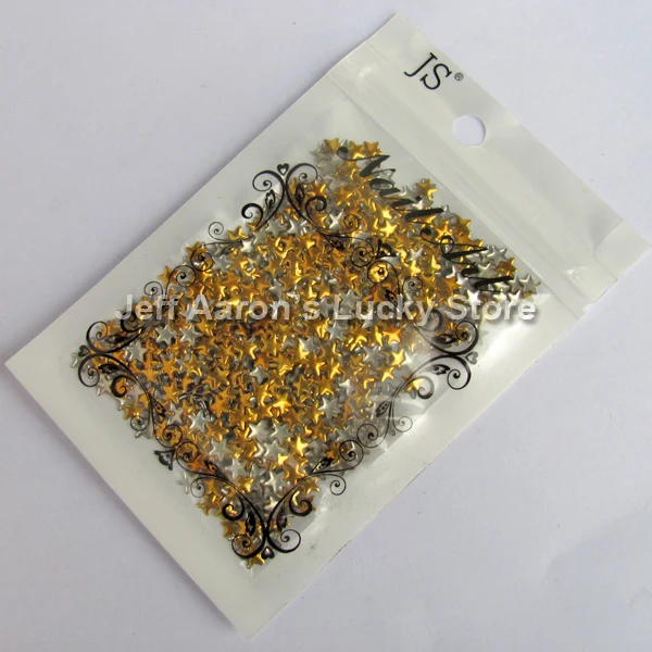 Золото и серебро опционально форма звезды diy акриловые 3d металлические украшения