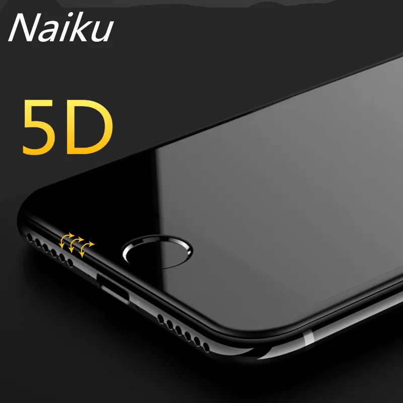 5D HD закаленное стекло для iPhone 8 7 6 plus X полный экран чехол s плюс полное покрытие