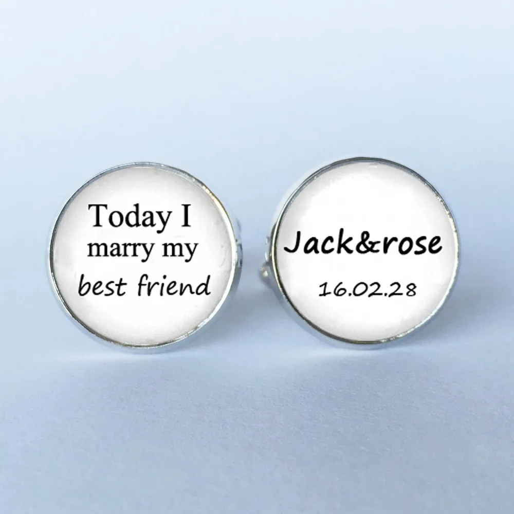 1 пара сегодня я женился на моем лучшем друге заказ имя и дата Свадебные