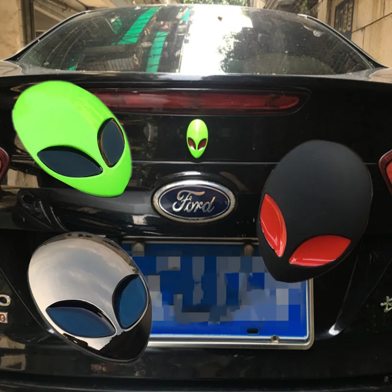 3D Новые Хэллоуин чужой логотип НЛО металлический автомобиль Стикеры 3 м эмблема