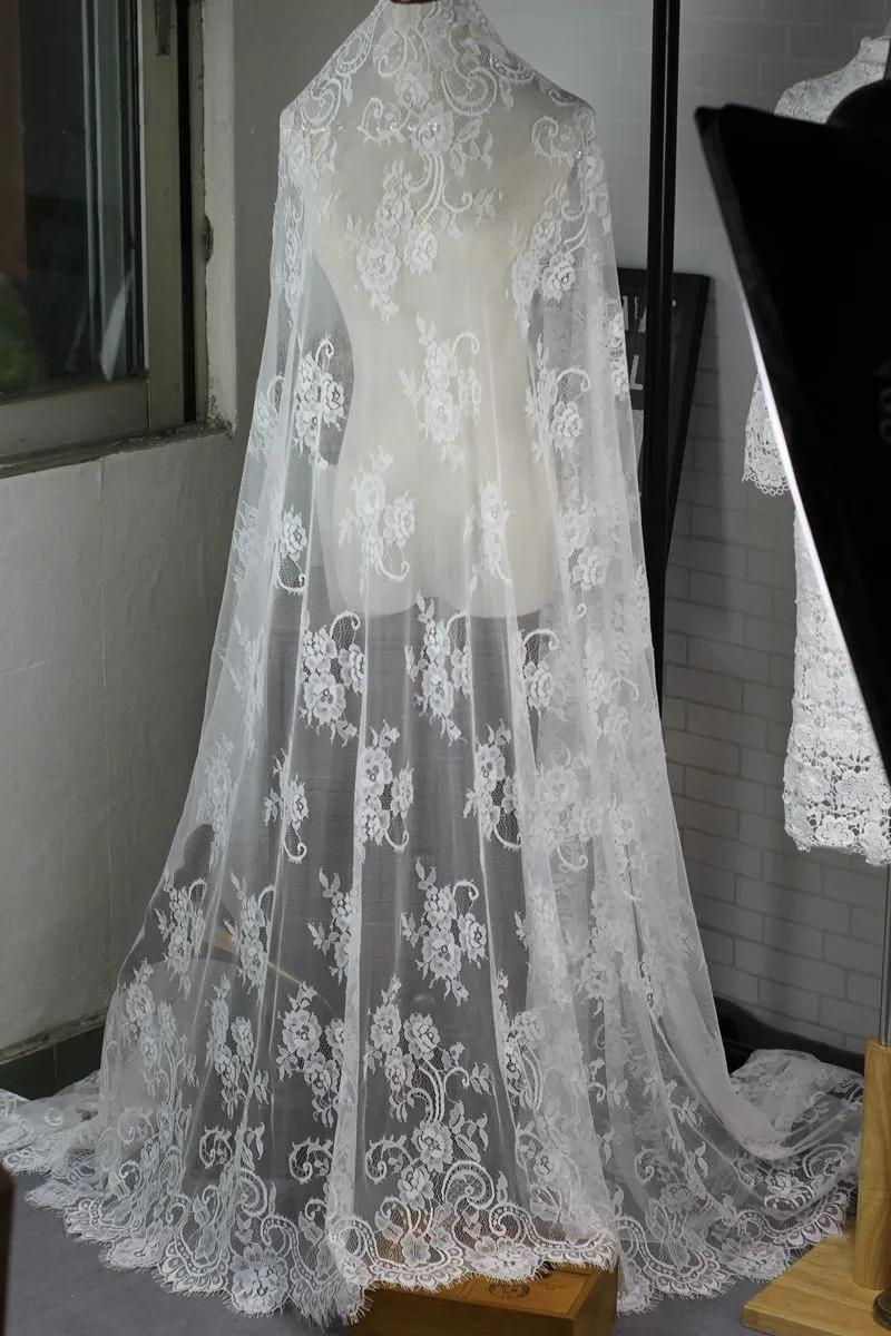 Товары высокого качества 150 см ширина мягкие кружевные ресницы ручная работа