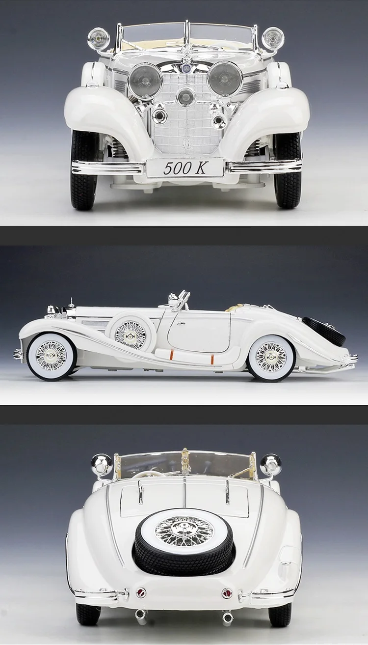 1:18 Maisto Benz 500K 1936 белый/красный/фиолетовый литье под давлением модель автомобиля