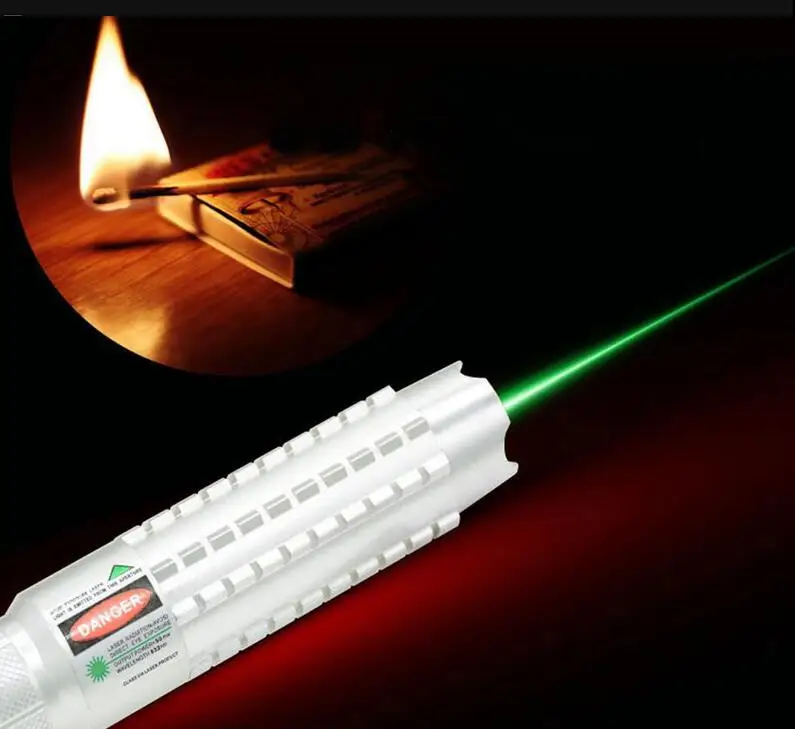 Powerful 50000m Green Lazer Pointer High Power 532NM Bright Single Point Laser Focuse Burning Match with 5 Caps Box |