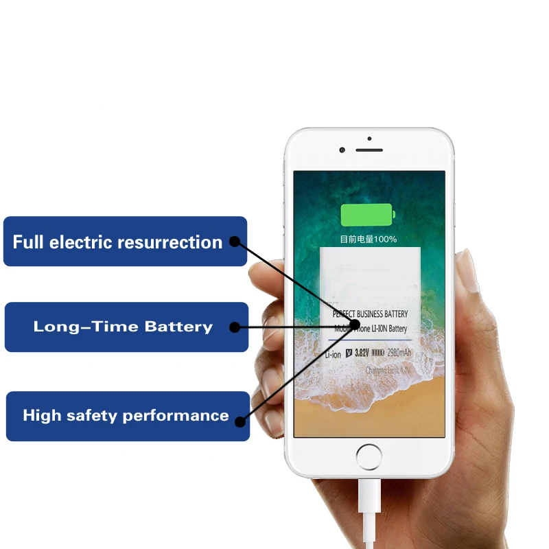 Kuliai литиевая батарея для Apple iPhone 6P 6 7 6S 7P сменные батареи внутренний телефон Bateria