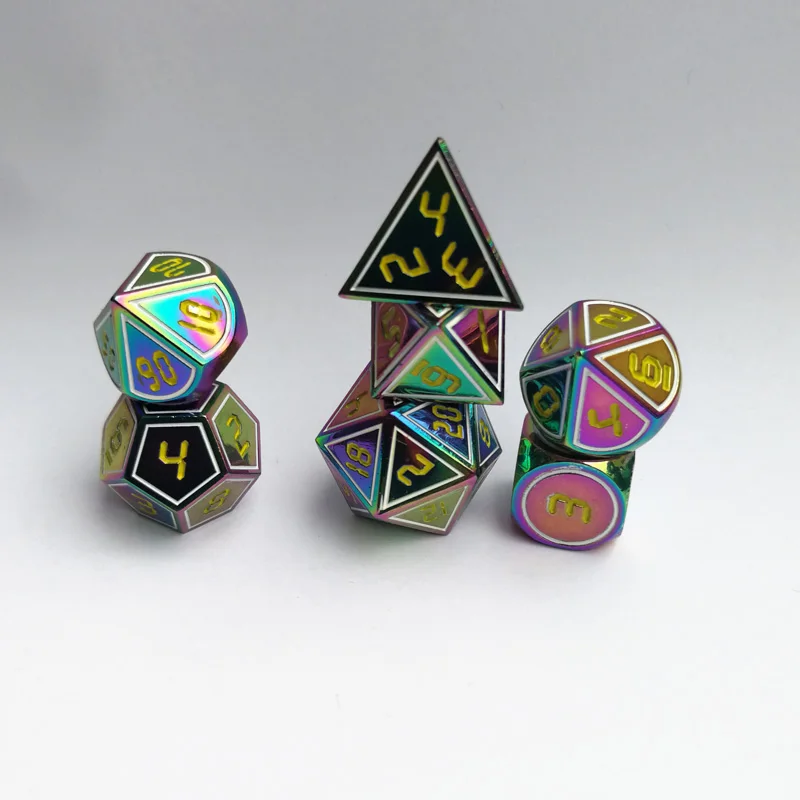 Подземелья и Драконы 7 шт./компл. креативные DND RPG игры игральные кости D &
