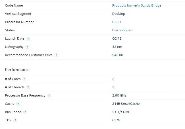 Intel Celeron G550 cpu 2 M/2,60 GHz LGA 1155 TDP 65W H61 B75 81 B85 материнская плата имеет процессор Pentium Dual Core g2030 2120 2130 распродажа