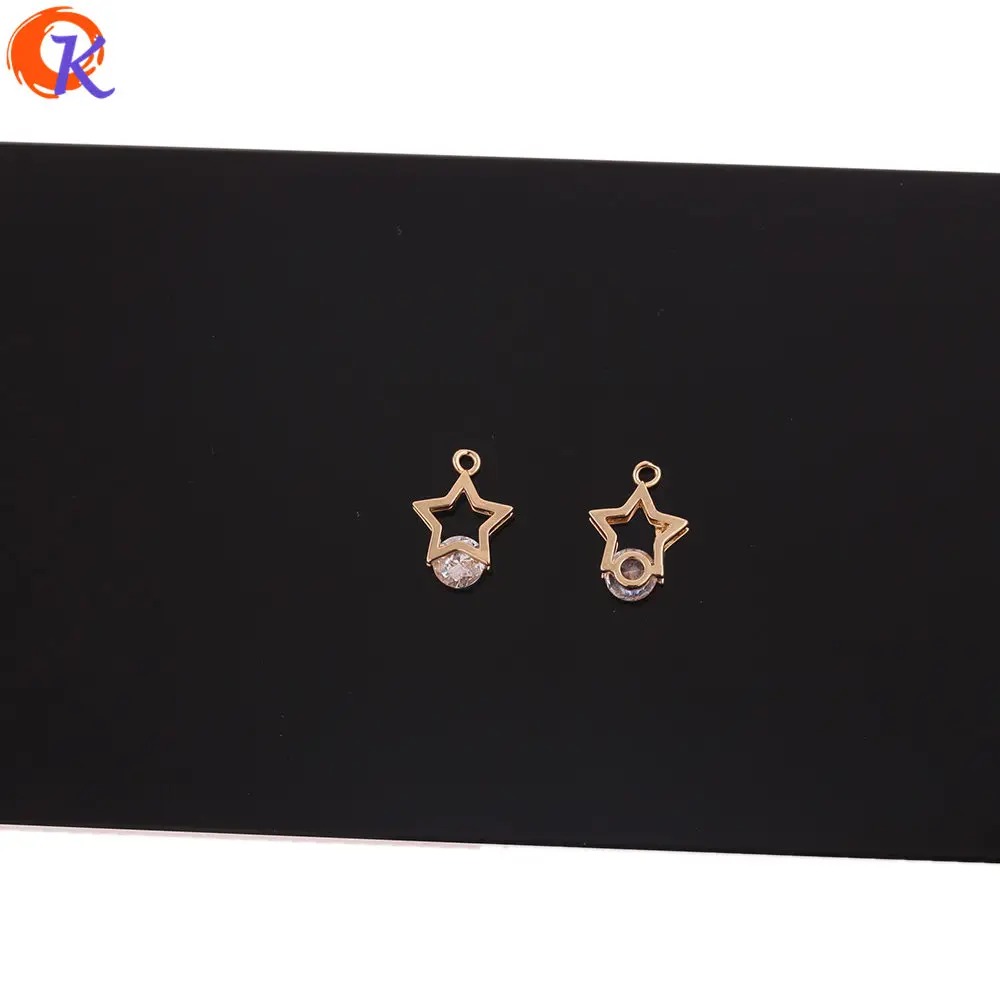Cordial Design 50Pcs 11*16MM Jewelry Accessories/CZ Earrings Connectors/Star Shape/Charms/DIY Making/Hand Made/Earring Findings | Украшения