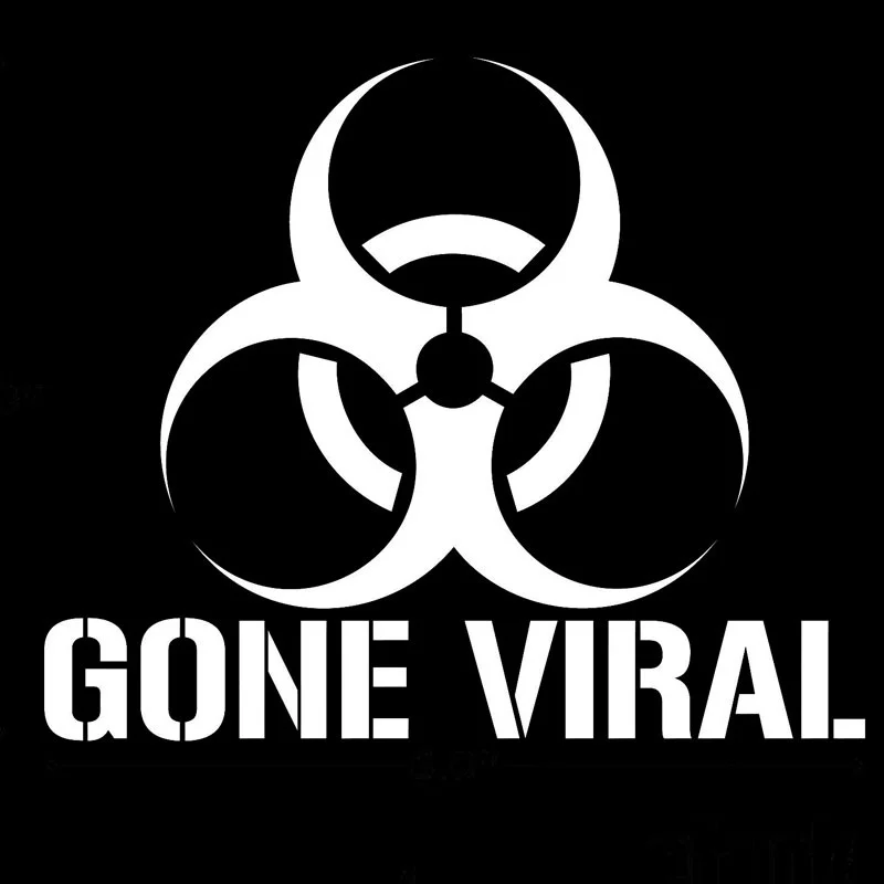 Модный классический фильм стикер Gone вирусный биоопасный видео светоотражающий