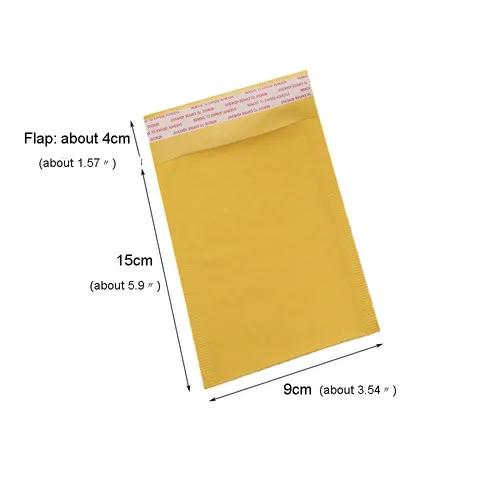 30pcs 9x19cm 30 шт Пузырьковые Конверты Сумки Крафт Бумажные почтовые ящики Мягкий почтовый конверт с пузырьками многофункциональная желтая Упаковка Почтовый пакет - Цвет: 30pcs 9x19cm