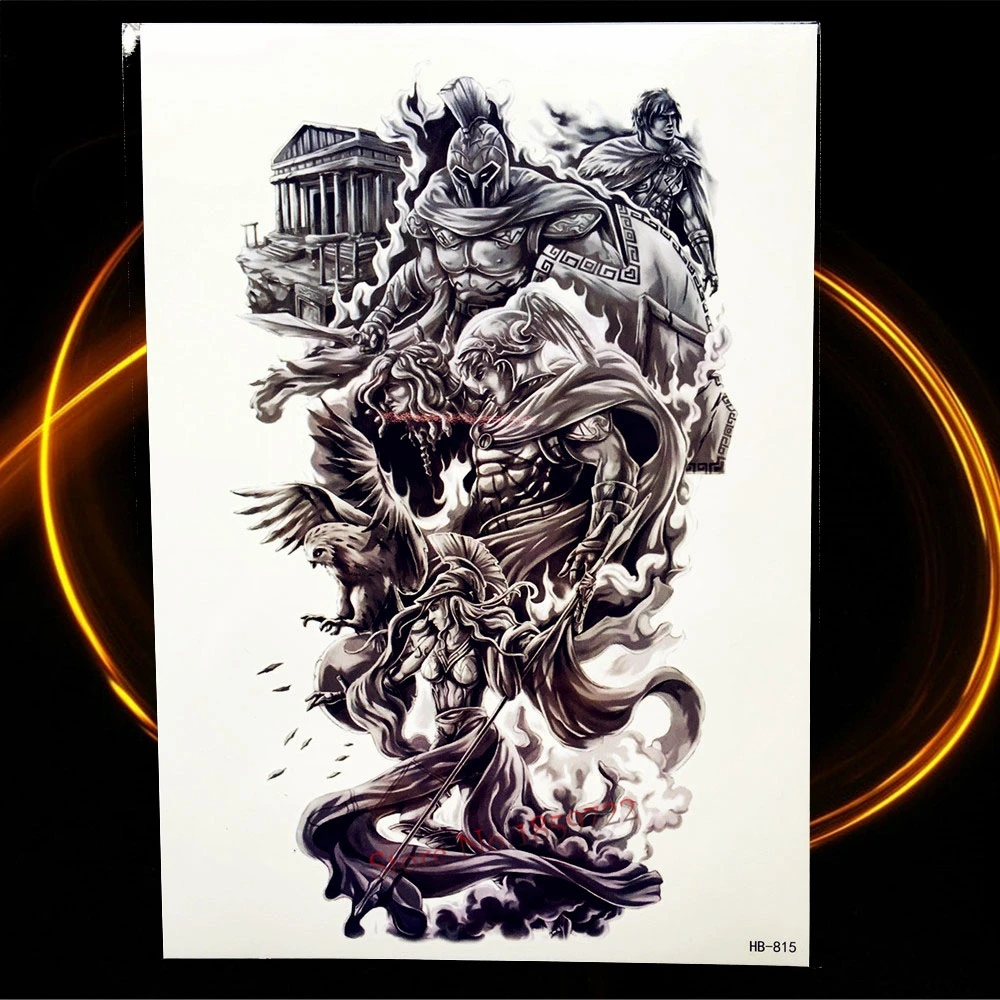 1 шт. отличительный черный спрей череп хна вспышка временная татуировка мужчины