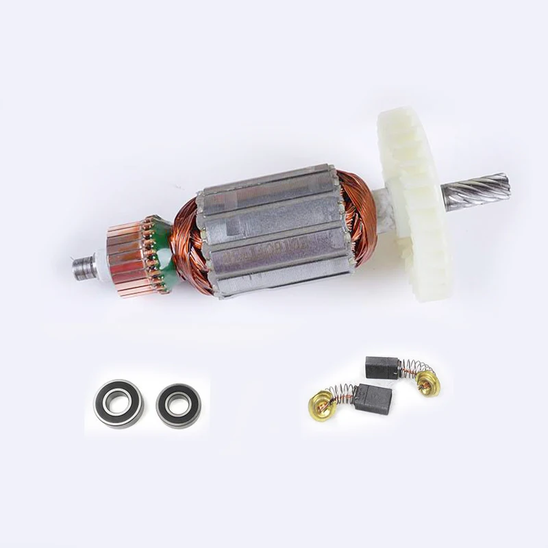 Rotor brush bearing AC220-240V 9-зубы приводной вал электрическая циркулярная пила ротор якоря статора электродвигателя для Makita 5704R 5806R 5704RK 518629-3 516489-7 5806B - Цвет: Rotor brush bearing