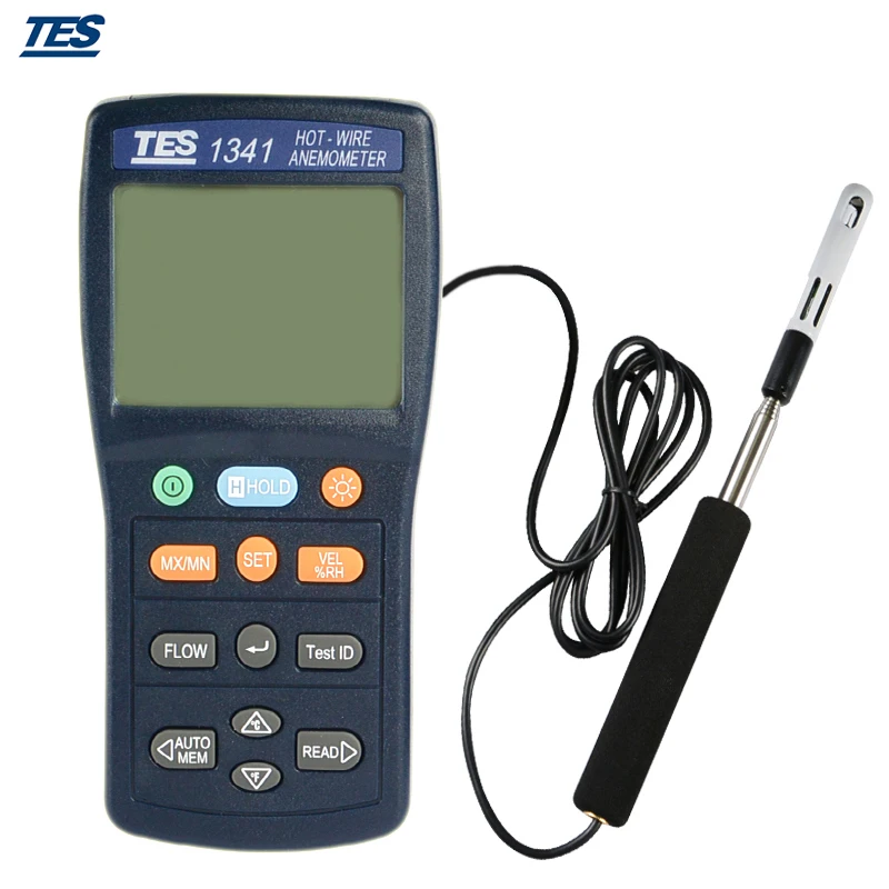 TES 1341 горячий проводной анемометр с интерфейсом USB подключение|Приборы для