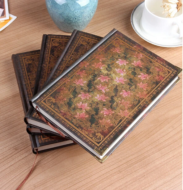 Классический цветок винтаж тетрадь Мода Дневник Блокнот в твердом переплете для