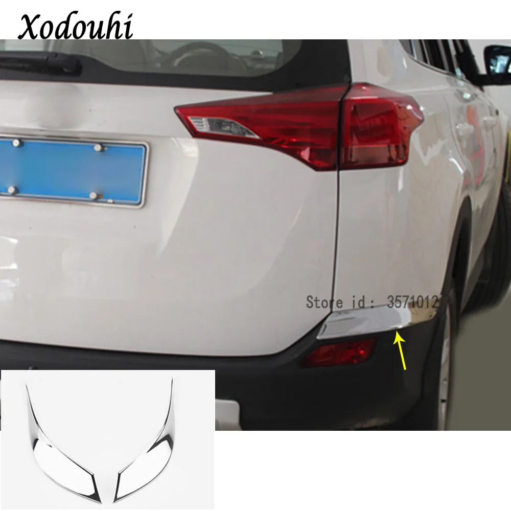 Для Toyota RAV4 2016 2017 2018 тюнинг кузова автомобиля ABS хромированный задний бампер