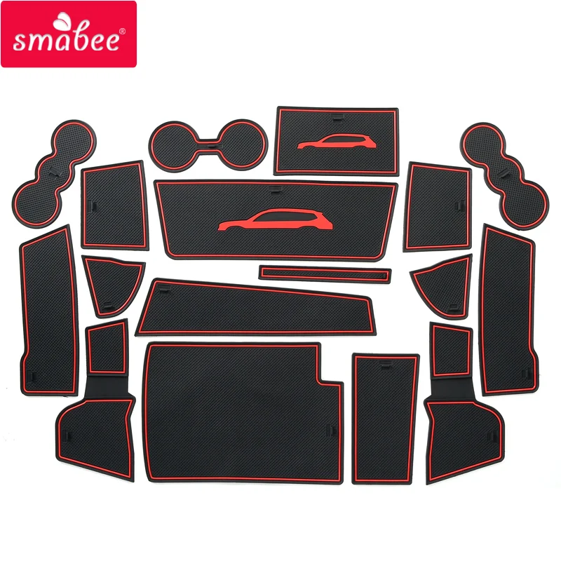 

smabee Anti-Slip Gate Slot Mat For Volkswagen Teramont Atlas Interior Pad Cup Holders Non-Slip Mats Accessories Car sticker