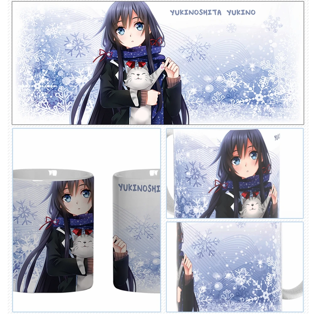 Аниме JK Yahari Ore no Seishun Love Come wa Machigatteiru. Кружка для косплея Yukinoshita Yukino керамическая