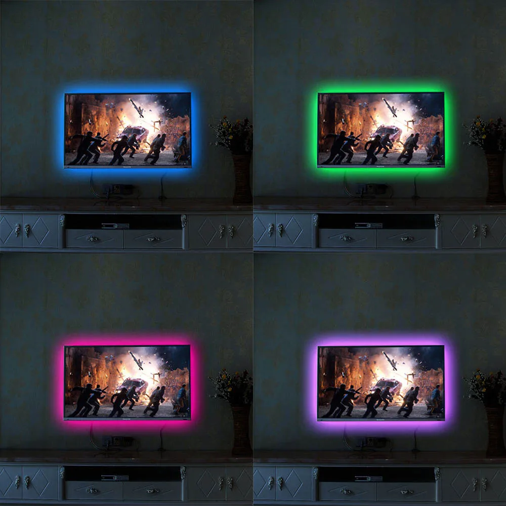 Лента светодиодная RGB SMD 5050 1/2/3/4/5 м 5 в пост. Тока|usb rgb led strip|led strip smdrgb |