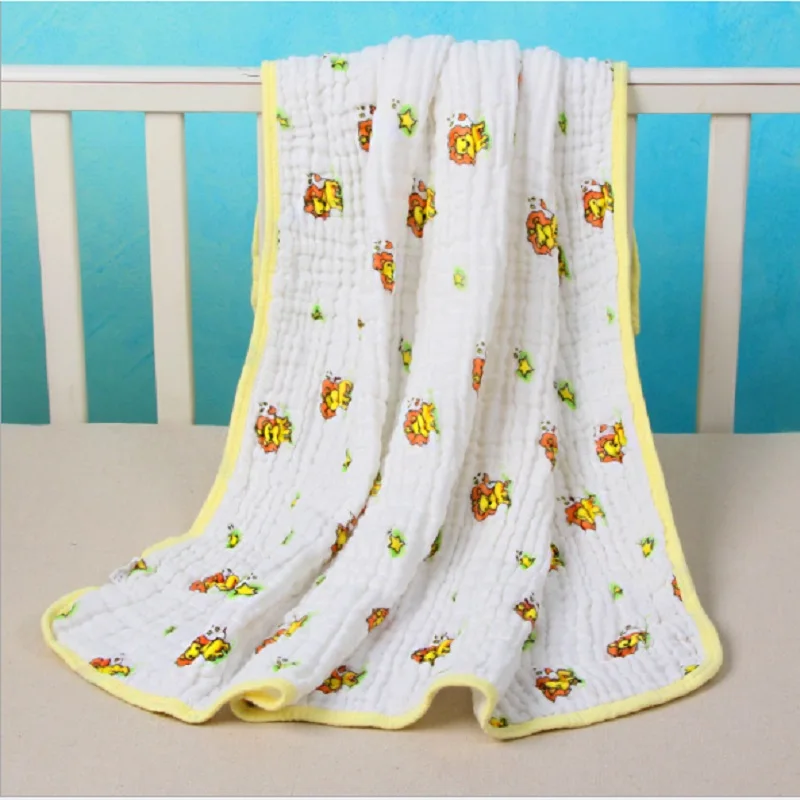 6 Хлопок 6 слойный муслиновый Bebe Пеленальный Одеяло для новорожденных банное полотенце Полотенца газ проект хлопок новорожденного Полотенца s ультра мягкий Полотенца 70*140 см - Цвет: 6