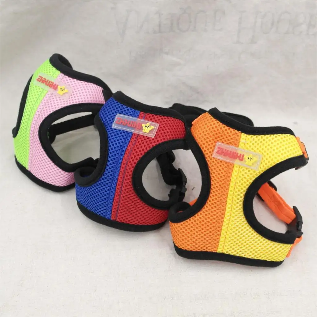 Воздухопроницаемая шлейка для собак с поводком домашних животных регулируемая